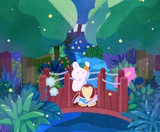背景込みの絵本調のゆるくカラフルなイラスト描きます MV・キービジュ・商品などに｜背景あり・キャラクターのみなど