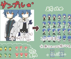 ウディタ用人物のキャラチップ作成します シンプル可愛い！感じの歩行グラフィックです！