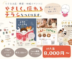 小さなお店・教室・地域イベント向けチラシ制作します イメージ1