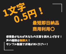 プロ品質のAIナレーションを格安・迅速に作成します イメージ1