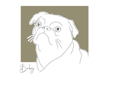 可愛いペットの写真をオシャレなイラストに致します 犬/猫/ハムスター/うさぎ/似顔絵/線画/シンプル