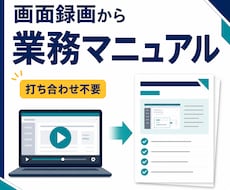 画面録画から業務マニュアルを作成します いつもの操作を録画するだけ。手順書へ整理
