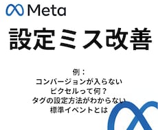 Meta広告の計測ミスを改善します 広告運用歴7年の実績をもとに設定見直し後もサポートします