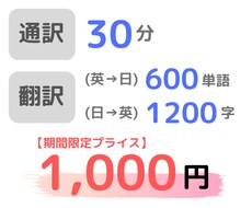 アメリカ留学歴6年★英語⇄日本語の通訳・翻訳します 通訳・翻訳を限定価格で！外資OLが英語の通訳・翻訳をサポート