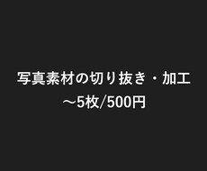素材用写真の切り抜きを行います イメージ1