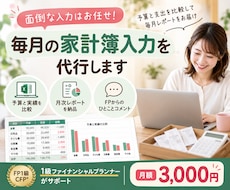 FP1級が毎月の家計簿入力を代行します イメージ1
