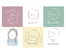 線画と手書き文字でおしゃれアイコン描きます LINEやTwitter・Instagramのアイコンに