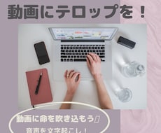 文字起こし！動画にテロップを入れます イメージ1