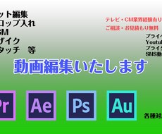動画編集いたします