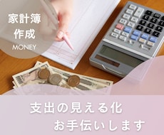 支出の見える化★「家計簿作成」お手伝いします １か月分のレシート集計代行／ＦＰ＆３児ママがサポート