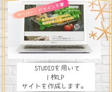 LPページ作成いたします 期間限定STUDIOでお問い合わせ用1枚LP制作いたします。