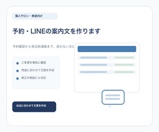 予約・LINEの案内文を店舗用に作ります イメージ1