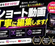 ショート動画を丁寧に編集します イメージ1