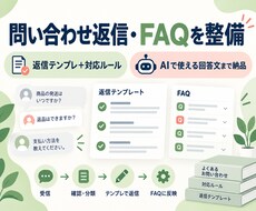 問い合わせ返信テンプレとFAQを整備します イメージ1