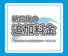 納品後の追加料金はこちらからお願いします 既に当方とお取引されているお客様専用です。