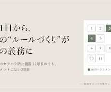 就活セクハラ義務化対応の規程・研修資料を納品します イメージ1