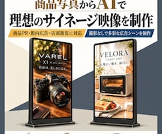 商品写真から理想のサイネージ映像を制作します イメージ1