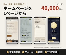 個人・副業・新規事業のホームページを作ります イメージ1
