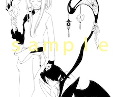 Illustratorでモノクロイラスト描きます オリジナルのサムネやポストカードなどにいかがですか？