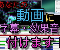 あなたの動画に字幕、BGM、効果音をつけます イメージ1
