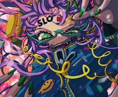 毒々しい女性イラストを描きます バストアップの女性キャラを描きます