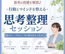 思考のごちゃつきを解消し、行動をサポートします 【即一歩を踏み出せる思考整理でモヤモヤもスッキリ解消！】