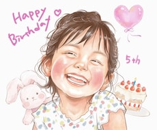 今にも動き出しそうな可愛い似顔絵（にがおえ描きます イメージ1