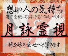 月詠霊視〜想い人の気持ちを視たまま伝えます ※初回限定価格 復縁、複雑恋愛、片思い、悩めるあなたへ