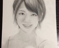 鉛筆でケント紙に似顔絵を描きます イメージ1
