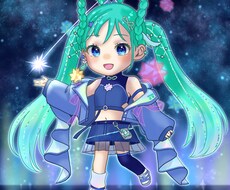 配信・動画・SNS用のSD・ミニキャラを描きます イメージ1
