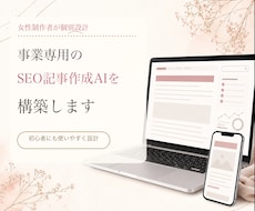 事業専用のSEO記事をAIを用いて構築します あなたの経験を問い合わせにつながるSEO記事へ