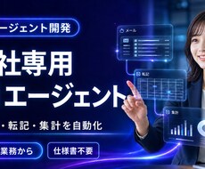 御社専用のAIエージェントを開発します 社内業務をつなぎ判断・実行まで自動化
