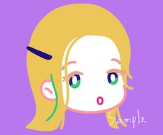 なんか気の抜けるゆるーい女の子のアイコン作ります SNSのアイコンをゆるく可愛くしたい人に