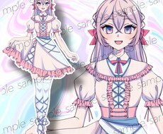 1点物！フリル女の子の立ち絵を販売します IRIAMやTRPGなど用途様々！