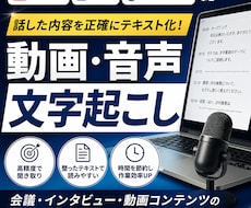 動画・音声を正確に文字起こしします イメージ1