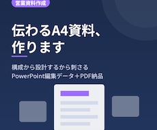 伝わるA4営業資料・提案資料を作成します イメージ1