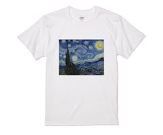 プリントTシャツカラーお選びできます ゴッホの星月夜の油彩画になっております！