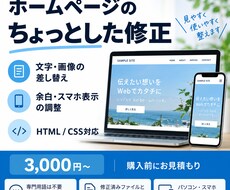 ホームページの文字・画像・表示崩れを修正します イメージ1