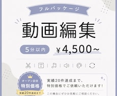 1本4500円〜 動画編集いたします イメージ1