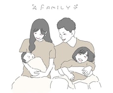 家族・夫婦イラスト描きます イメージ1