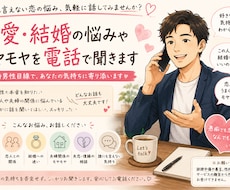 恋愛・結婚の悩みやモヤモヤを電話で聞きます イメージ1