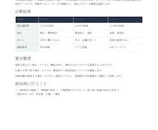 Web情報を調べ比較表にまとめます イメージ1
