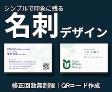 あなたらしさが伝わる名刺をデザインします 初めての方も安心。シンプルで見やすい名刺、お任せください。