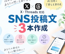 AIでSNS投稿文を3本作成します イメージ1