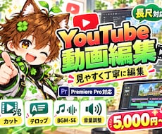 YouTube動画を見やすく丁寧に編集ます イメージ1