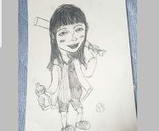 手書きで鉛筆でイラスト描きます イメージ1