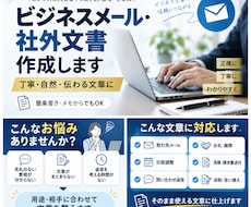 取引先へのメール文章、社外文書資料等を作成致します 取引先への文書の言葉遣い等に不安がある方お待ちしております。