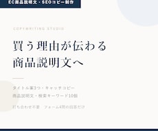 EC商品説明文｜48h・法令チェック込みます フォーム4問だけで買う理由が伝わる説明文が届きます