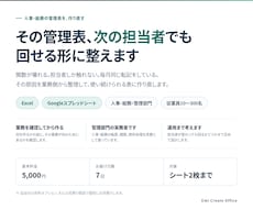 人事総務のExcel管理表を作り直します 管理部門の実務者が、使われ続ける表に整えます