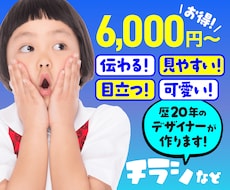 目を引く、伝わるチラシを低価格で作成いたします 見やすく、分かりやすく、歴20年のプロが要望にお応えします